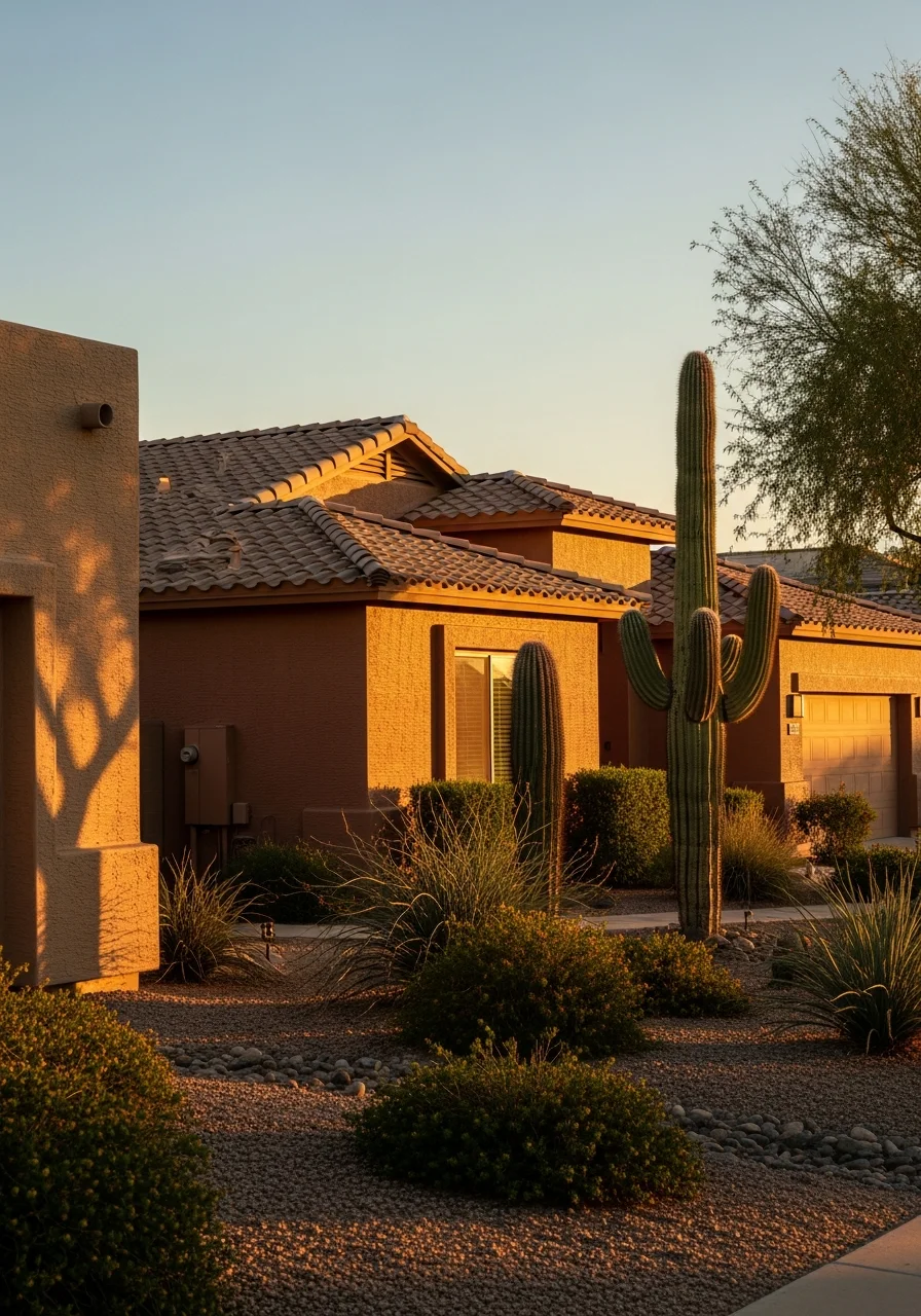 Phoenix home exterior in afternoon light showing quality materials and professional finishing.