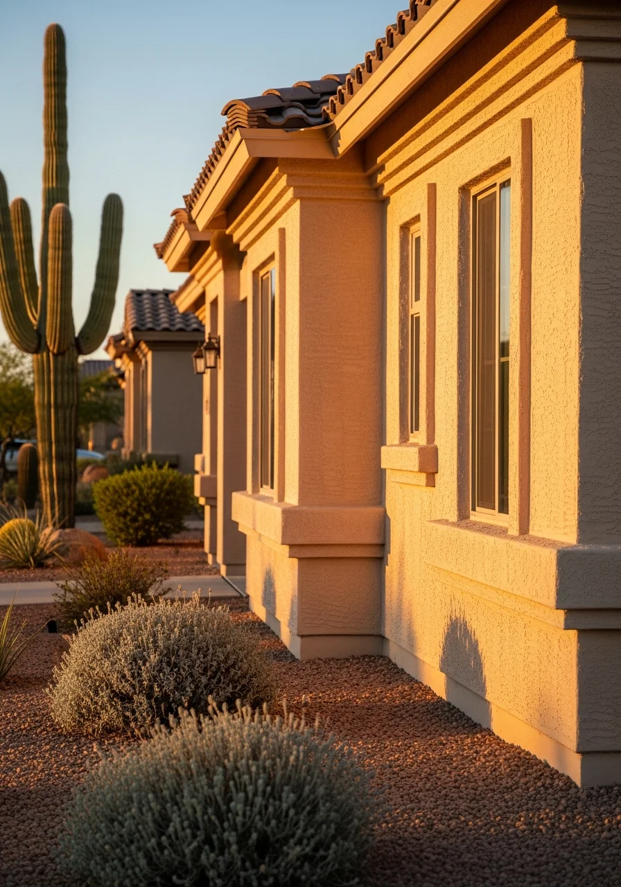 Close-up of a Sun City home's exterior detail showing quality craftsmanship and attention to upkeep.